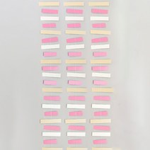 조이파티 페이퍼 네모 가랜드 3p, 러블리핑크