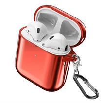 다퍼남 Air Shell TPU 실리콘 에어팟 케이스, 레드