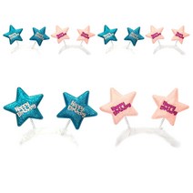 생일 별 머리띠 2종 x 3p 세트, 블루, 핑크, 1세트