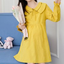 마켓A 더블 리본카라 미니 임산부 원피스