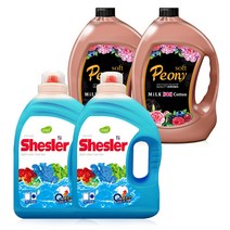 쉬슬러 세탁 세제 본품 3.05L x 2p + 섬유유연제 피오니 3.06L x 2p 세트, 1세트