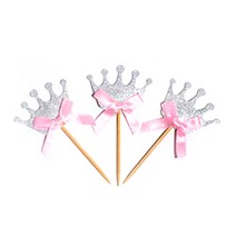 파티팡 케이크토퍼 데코픽 물방울왕관, 실버, 30개