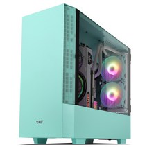 다크프래쉬 RGB 강화유리 컴퓨터 케이스 미들타워 민트 DLV22