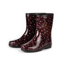 보생 여성용 투명 방한 갯벌 낚시 반장화, 아몬드, 255