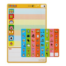 비앤씨 뽀로로 주간 스케쥴러 보드판 세트, 혼합색상