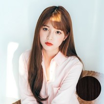 픽앤웨어 4피스 똑딱이 붙임머리 C컬펌, 내츄럴 브라운, 1세트