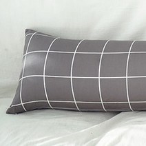 스타일공간 심플체크 바디필로우, 그레이바탕