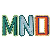 패션포인트 자수 와펜 알파벳테두리 3종 세트 중, M, N, O, 1세트
