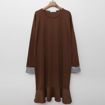 티탁 여성용 빅사이즈 루즈핏 단프릴 롱 원피스