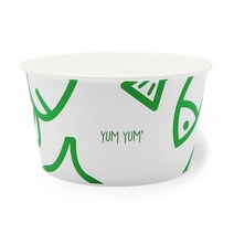 더담다 얌얌 다회용 종이용기 800cc, 1개입, 100개