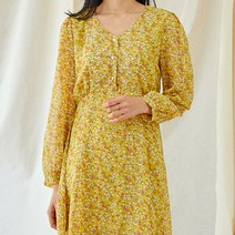 SOLOIST 러블리 플라워 쉬폰 원피스 SADJ1696