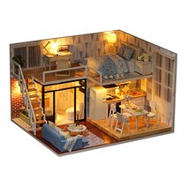 꼬미딜 DIY 미니어처하우스 중형 07 블루 타임즈 + 제작도구, 혼합색상
