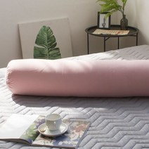 더스케치 알러지케어 바이오 워싱 원형 바디필로우 + 솜 세트, 베이비핑크