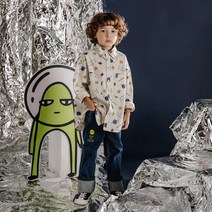 아뚜아 아동용 스페이스 데님 롤업 팬츠