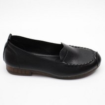 여성용 가죽 스티치 스니커즈 로퍼 76856