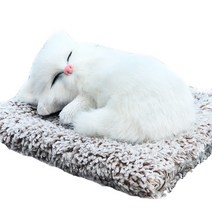 숯먹는 고양이 차량용 탈취용품 화이트양이, 1개입, 1개