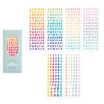 아이코닉 젤리 알파벳 4종 + 숫자 스티커 2종 세트, 6종, 1세트