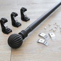 윈도우드레스 25mm 심플 라운드 커튼봉, 블랙