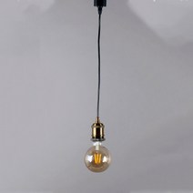 인스타조명 주물 1등 P/D A형 레일 플러그 등기구 블랙선 2m, 브라운