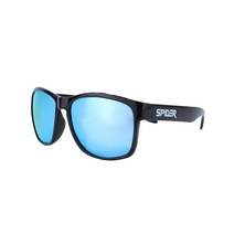 스파이더 몬스터 낚시 편광선글라스 자전거 스포츠선글라스 샤크프라임, 글로시블랙 + 샌드블루