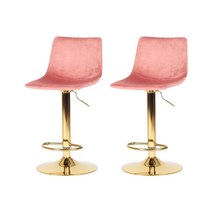 도리퍼니처 블라썸 골드 바텐 의자 2p, 핑크