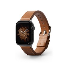 링케 애플워치 1/2/3/4/5 Leather ONE 클래식 스트랩 (42mm/44mm 호환가능), 브라운, 1개