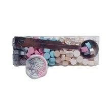 씰링왁스 125p + 멜팅스푼 세트, 파스텔계열, 1세트