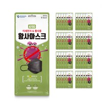 건영크린텍 3단 황사 마스크 성인용 KF80 검정 대형, 40개