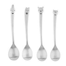 엘포레 캐릭터 티스푼 4종 세트, 1세트, 티스푼 엘라 + 바캣 + 아곰 + 코코