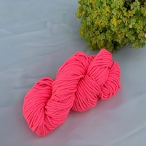 라무통위빙 컬러 면 로프 뜨개실 3.5mm, 네온핑크, 80m