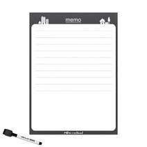 메모랑보드랑 메모장 무점착 스파이더 메모 보드 화이트 + 보드마카 검정 세트