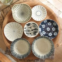 도리 도자기 혼밥 접시 7종 세트, 1세트