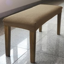 데코핸즈 초간편 리폼 벤치형 식탁 의자커버, 베이지