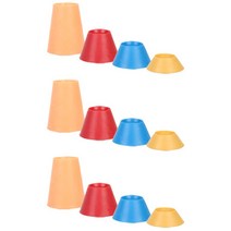 카시야골프 포웨이 고무 골프티 4종 x 3세트, 오렌지, 레드, 블루, 옐로우