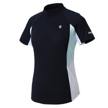 클리브랜드 여성용 골프 UV차단 메쉬 컬러배색 반팔 티셔츠 CGKWTS077