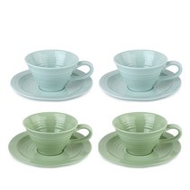 포트메리온 소피콘란 티컵 앤 소서 4인조 세트 0.3L, 랜덤발송, 1세트