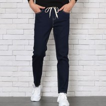 남성용 스트랩밴딩 스판 생지 청바지 W138