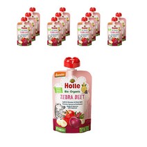 홀레 유기농 이유식 퓨레 지브라 비트, 사과 + 바나나 + 비트, 12개