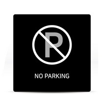 디자인콤마 외부차량 주차금지 안내판 S 194 x 194 x 5 mm, NO PARKING, 1개