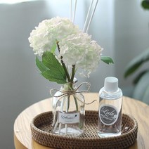 벚꽃수국 플라워 디퓨저 병 + 용액 100ml + 화이트수국 + 스틱 4p + 선물박스 세트, 13. 레몬그라스