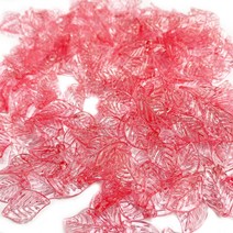 크런치 슬라임 비즈 공예 데코덴 나뭇잎 파츠, 핑크, 500g