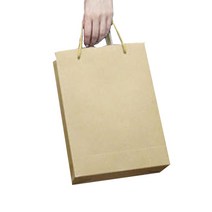 방구석상인 무지 종이 쇼핑백 세로 25p, 크라프트
