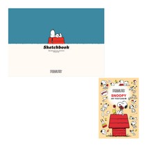 피너츠 스누피 뜯어쓰는 스케치북 +컬러링 엽서북 랜덤발송 그림그리기 세트, B4, 50매