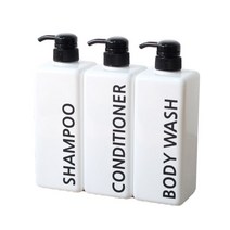 로맨틱노벰버 욕실 디스펜서 800ml 3종 세트, 모던블랙, 1세트