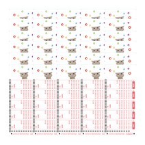 알림로또 복권용지 잘 맞추는 고양이 200p + 전용펜 2p, 1세트