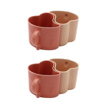 달소금 커플 투톤 하트커피잔 200ml x 2p 세트, 혼합색상, 2세트