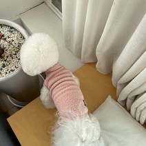 매그독 강아지 포근공룡 기모 맨투맨 티셔츠, 핑크