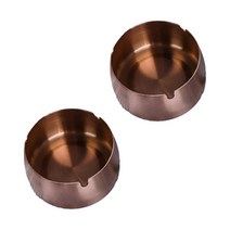 올나인 간편한 스테인레스 재떨이 XL, 브론즈, 2개