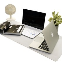 라온 논슬립 가죽 데스크매트, 라이트 그레이