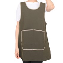 큰 주머니 원피스 앞치마 XL LA01, 카키, 1개